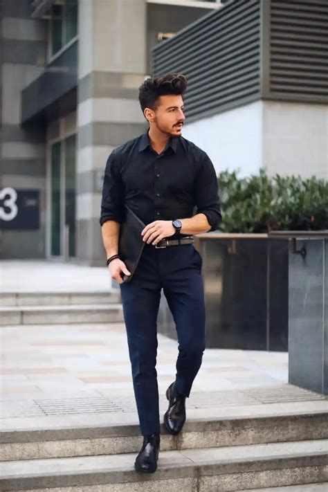 navy blue shirt combination pant